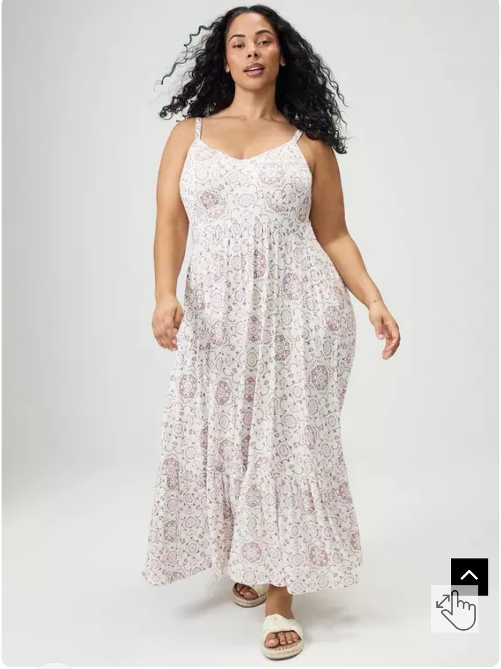 Torrid White Floral Lace Maxi Dress